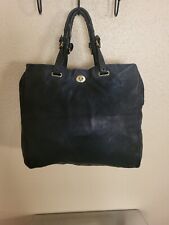 Bolsa de mão Abaco Vintage preta satchel/transversal de couro XL. comprar usado  Enviando para Brazil