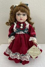 Porcelain Collectible 12" Christmas Doll Collector's Choice - Crimson Red Dress for sale  Shipping to South Africa