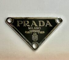 1 Prada Milano Logo little Button Plate Metal Emblem Triangle Plate Vintage for sale  Shipping to South Africa