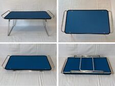 Vintage Blue Lightweight Aluminium Folding Camping Picnic Table with Handles for sale  Shipping to South Africa