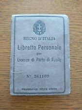 Libretto licenza personale usato  Bresso