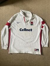 Camiseta de rugby vintage Inglaterra Nike 1997 1998 1999 Cellnet talla XL manga larga segunda mano  Embacar hacia Argentina