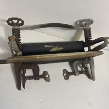 Antique Sears Roebuck Brand 5905 Wooden Wash Clothing Wringer Hand Crank Rusty for sale  Shipping to Canada