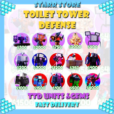 Used, Toilet Tower Defense Roblox | Exclusive/Mythic Units, Gems, Crates | Cheap for sale  Shipping to South Africa