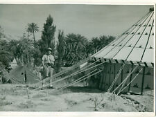 1950 Postcard Photography Agfa  White African Missionary near big tent  Tunisia, usado comprar usado  Enviando para Brazil