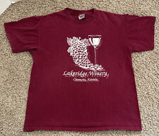 Camiseta Vintage Lakeridge Winery & Vineyards Marrom (G-XL?) Ponto único comprar usado  Enviando para Brazil