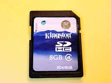 Used, GENUINE KINGSTON 8GB SDHC SD4 SD MEMORY CARD CAMERA COMPUTER CAMCORDER SD-K08G for sale  Shipping to South Africa