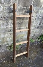 VINTAGE WOODEN SMALL LEANING LADDER ~ SHABBY CHIC TOWEL RAIL GARDEN DISPLAY for sale  Shipping to South Africa