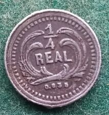 Gwatemala 1/4 prawdziwa srebrna moneta 1884 na sprzedaż  Wysyłka do Poland