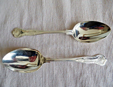 TWO VINTAGE SHEFFIELD KINGS PATTERN SILVER PLATED EPNS A1  SERVING SPOONS 22 CMS for sale  Shipping to South Africa