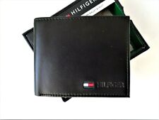 Tommy Hilfiger Men's Leather Passcase 'Stockon' BiFold, Wallet,Coin Pouch, Black til salgs  Frakt til Norway