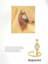 ▬► PUBLICITE ADVERTISING AD MONTRE WATCH Péquignet Femme MOOREA 1991 d'occasion  Marcillat-en-Combraille