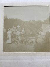 Foto de 1898 mujeres y hombres con bicicleta y caballo en Broomfield 15x15 cm montada, usado segunda mano  Embacar hacia Argentina