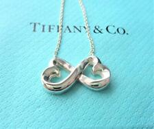 Tiffany & Co. Colgante de plata esterlina 925 de doble corazón amoroso sin caja segunda mano  Embacar hacia Mexico