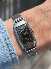 Reloj Pulsera Mulco Vintage Cuadrante Dorado Tanque Art Deco Rectangular 20x40mm Años 30 segunda mano  Embacar hacia Argentina