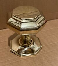 Large Solid Brass Octagonal Centre Door Knob Antique Pull Front Handle Seconds for sale  Shipping to South Africa