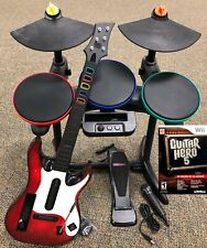 JUEGO DE BANDAS Guitar Hero 5 Super Paquete Kit de Batería + Micrófono + Juego de Guitarra Nintendo Wii Wii-U segunda mano  Embacar hacia Argentina