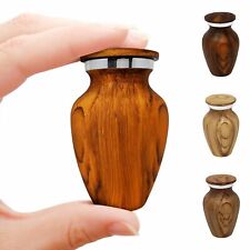 Used, Small Keepsake Cremation Urn For Human Ashes With Wood Grain Finish Rosewood for sale  Cleveland