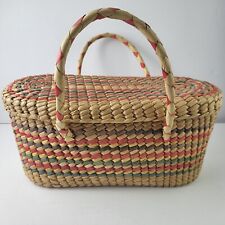 Woven basket 1970s for sale  Shipping to Ireland