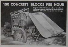 Máquina de fazer blocos de concreto 1946 como construir planos, usado comprar usado  Enviando para Brazil