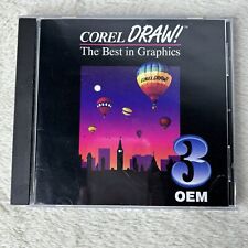 Corel Draw 3 OEM Oprogramowanie PC Desktop Publishing 1992 Wersja Windows 95 na sprzedaż  Wysyłka do Poland