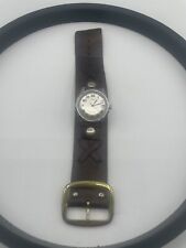 Pulseira de relógio de couro vintage original início dos anos 1970 punho largo - Timex não testada comprar usado  Enviando para Brazil