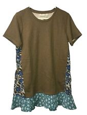 NEW LOGO Lounge Lori Goldstein Classic French Terry Top w/ Woven Panels Small for sale  Shipping to South Africa