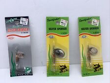 VINTAGE NOS 1983 MISTER TWISTER SILVER SPINNERS 1/16, 1/4, 1/8 Oz. Lot Of 3 for sale  Shipping to South Africa