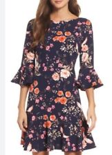 Eliza J Size 20W Black Floral Sheath Dress Bell Sleeves Career Church NWOT for sale  Shipping to South Africa