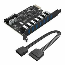 ORICO PVU3-7U-V1 7 Port USB3.0 PCI-E Expansion Card With Dual Chip Adapter A2U1  for sale  Shipping to South Africa