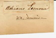 VERY RARE! "Italian Banker" Adriano Lemmi Clipped Signature, used for sale  Shipping to South Africa