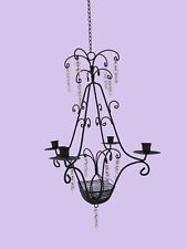 Candle chandelier black for sale  SOUTHEND-ON-SEA