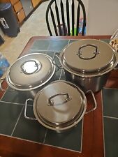 Silga Design Milano teknika Stockpot Stainless Steel 3  Pot  Set And Lids for sale  Shipping to South Africa