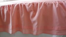 ROSE PINK FRILLED POLYCOTTON BED BASE VALANCE DOUBLE W129xL192cm FRILL D: 32cm for sale  Shipping to South Africa