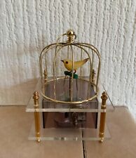 Sankyo 1970's Bird Cage Music Box with dancing/spinning Canary, small chip for sale  BRIXHAM