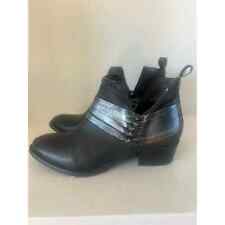 Diba Skyler Black Leather Ankle Boots Size: 8.5, used for sale  Shipping to South Africa