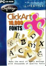 ClickArt 10,000 Fonts - Collection PC (New & Sealed) for sale  Shipping to South Africa