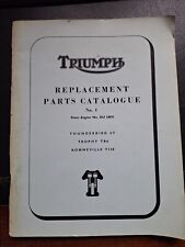 Triumph parts catalogue for sale  LYMM