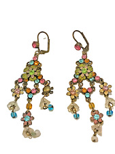 Michal Negrin Flower Dangle Drop Earrings  Multicolor Swarovski Crystal for sale  Shipping to South Africa