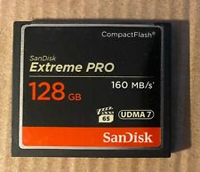 Used Sandisk 128GB CF Card 160MB/s Compact Flash UDMA7 for DSLR Camera, HD Video for sale  Shipping to South Africa
