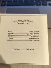 CD de ópera gravado ao vivo -1589 Norma 1979 Verrett Cossutta Obraztsova Plishka comprar usado  Enviando para Brazil