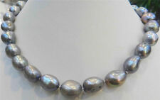 Collar de perlas cultivadas barroco barroco plata natural genuina de 11-13 mm segunda mano  Embacar hacia Argentina
