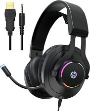 Used, HP Over the ear Gaming Headset for PS5 Xbox. Noise Canceling. LED Light for sale  Shipping to South Africa