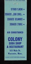 Grelhas masculinas 1950s Colony Soda Shop & Restaurant 323 Main St. Worcester MA MB comprar usado  Enviando para Brazil