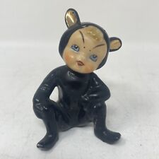 Estatueta de cerâmica vintage 1950 gato preto menina Pixie Halloween retrô MCM Japão comprar usado  Enviando para Brazil