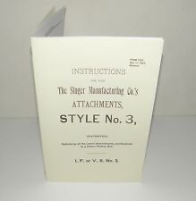  Máquina de costura Singer estilo nº 3 acessórios manual de instruções quebra-cabeça-caixa cópia comprar usado  Enviando para Brazil