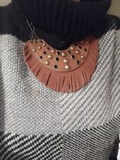 Leather statement necklace for sale  Ireland