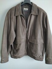 Vintage Savile Row Jacket Mens Sz XL Genuine Leather Bomber Biker Brown for sale  Shipping to South Africa