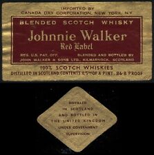 Used, JOHNNIE WALKER Canada Dry RED LABELs Poster Stamps 100% SCOTCH WHISKIES Scotland for sale  Shipping to South Africa