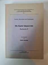 Kartei quassowski buchstabe gebraucht kaufen  Düsseldorf